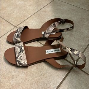 Steve Madden snake print sandals